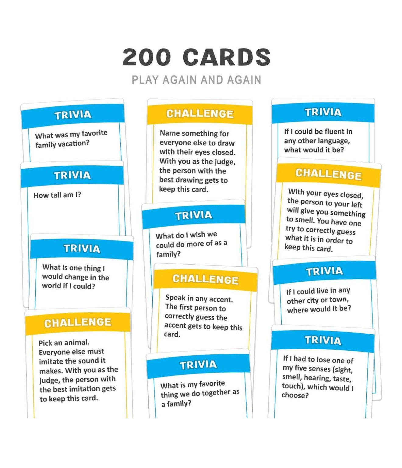 Do You Really Know Your Family? – 200 Card Game for Kids, Teens & Adults