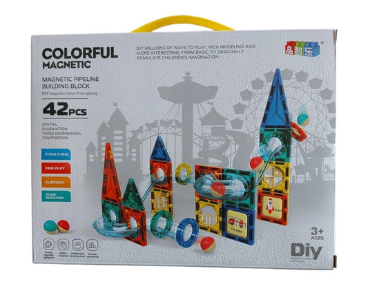42 piece Colourful Magnetic  Building Blocks