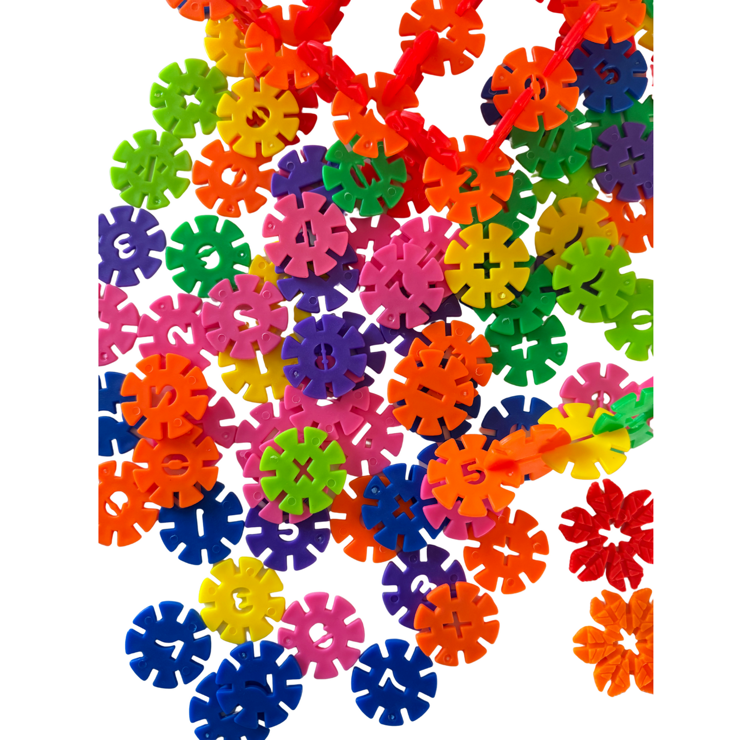 STEM Learning Toy Bundle – Montessori-Inspired 4-in-1 Educational Construction Set for Kids – Maths, Building & Creative Play (Interlocking Blocks + Discs + Number Board + Pin Art Board)