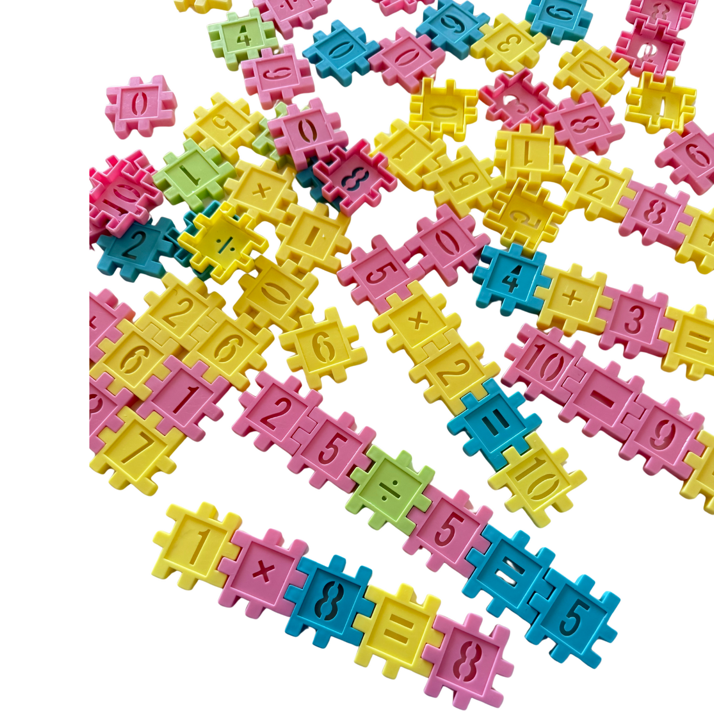 STEM Learning Toy Bundle – Montessori-Inspired 4-in-1 Educational Construction Set for Kids – Maths, Building & Creative Play (Interlocking Blocks + Discs + Number Board + Pin Art Board)