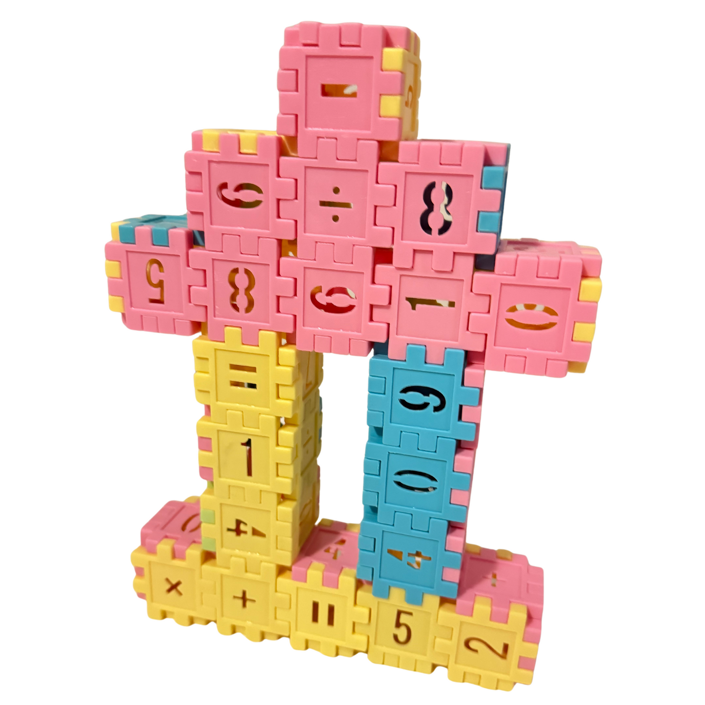 STEM Learning Toy Bundle – Montessori-Inspired 4-in-1 Educational Construction Set for Kids – Maths, Building & Creative Play (Interlocking Blocks + Discs + Number Board + Pin Art Board)